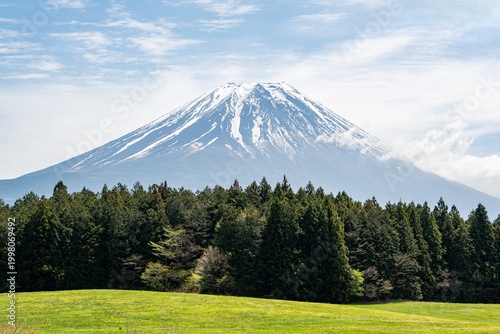 朝霧高原から望む富士山