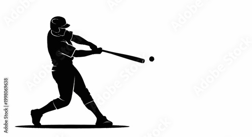 Baseball player swinging a bat