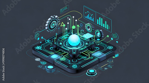 electronic circuit board with processor