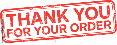 Thank You For Your Order Vector Red Rubber Stamp