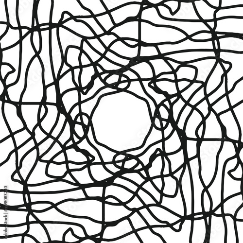 A tangled thread, bunch lin...