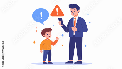 Parental guidance and safety for children in the digital age, with warnings and advice for responsible online behavior