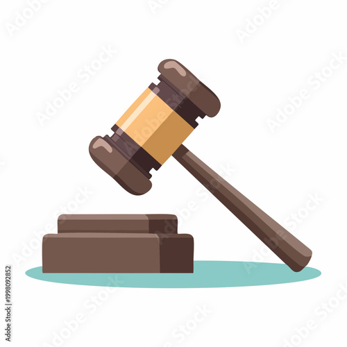 Gavel and Sounding Block Illustration