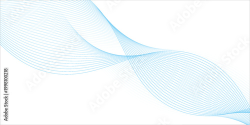 Banner vector futuristic wavy lines flowing smooth curve colorful gradient purple blue on white background