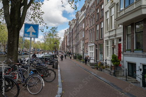 Bild auf Leinwand canal view in amsterdam, neatherlands