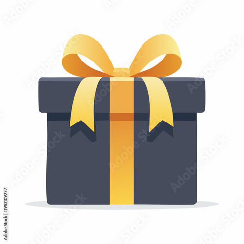 Gift box with gold ribbon