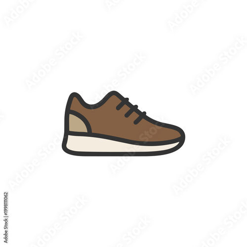 Brown Casual Sneaker Icon