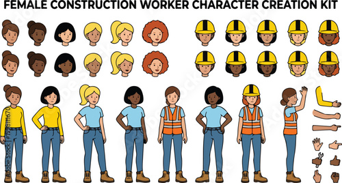 Female Construction Worker Character 1.