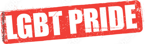 LGBT Pride Vector Distressed Rubber Stamp