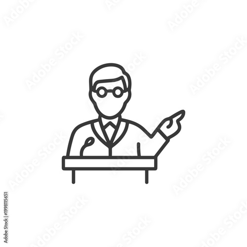 Speaker at Podium Icon