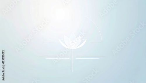 Abstract Geometric Light Burst with Soft Gradient Background.