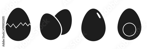 Egg icon silhouette vector illustration