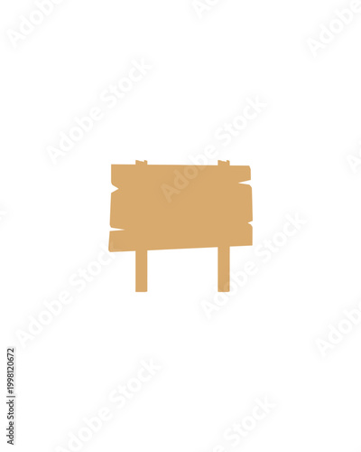 Fényképezés A fundamental wooden sign design, standing as a pivotal icon for guidance, displ