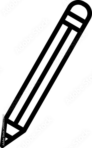 Black pencil icon - outline