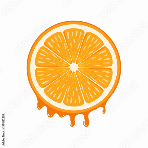 Juicy Orange Slice Dripping