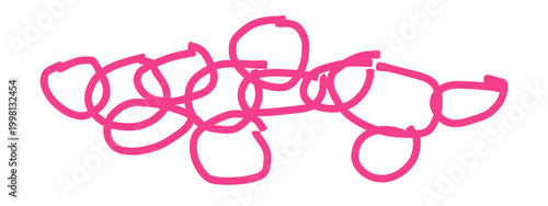 Pink hand drawn scribble line abstract background for social media banner and modern web header design