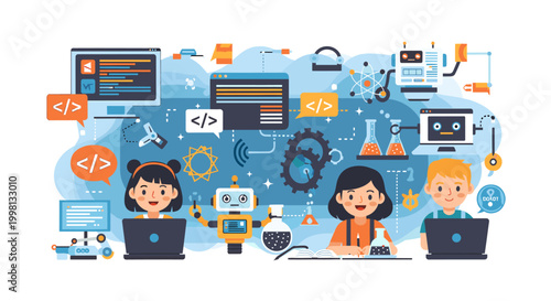 A playful illustration showing the concept of simplifying information and achieving clarity. Ideal for marketing materials related to analysis, strate