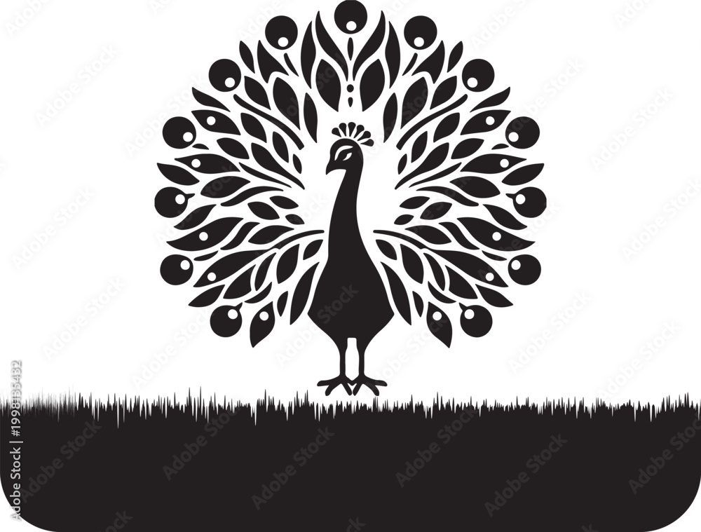 Fototapeta premium silhouette bird art design 