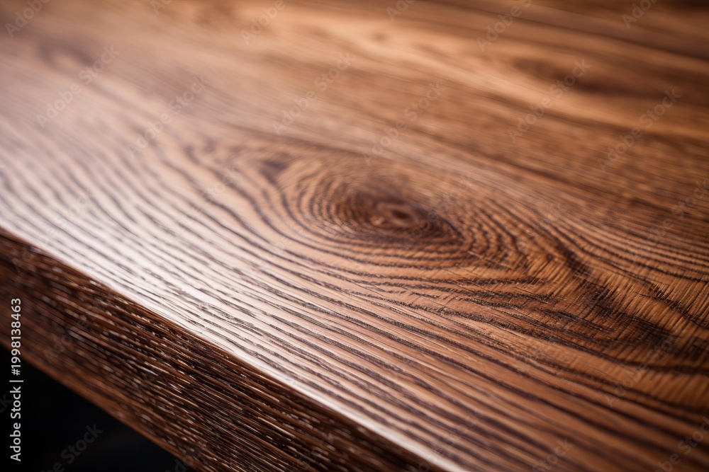 Fototapeta premium Polished wooden surface showing natural oak texture and grain