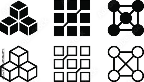 Ai neural networks and abstract geometric shapes exploring artificial intelligence concepts through visual representations