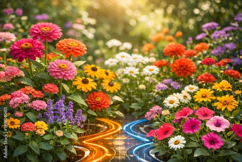 A colorful bouquet of orange flowers with blooming petals arranged beautifully in a natural style