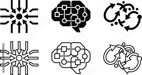 Ai brain networks exploring artificial intelligence machine learning and neural network concepts in digital illustration