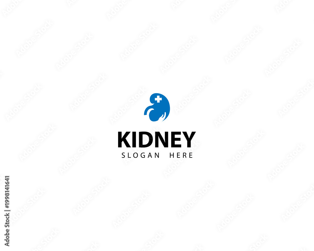 Fototapeta premium Kidney Care Logo Design Inspiration Template vector