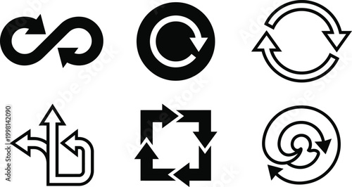 Ai powered circular economy recycling symbols representing sustainable ai systems and closed loop processes