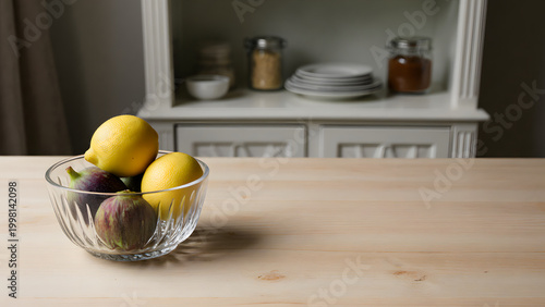 Lemons in a Glass Bowl