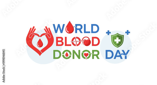 World Blood Donor Day awareness campaign logo.