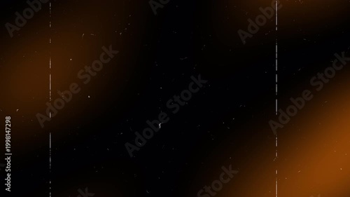 Vintage Film Light Leak Overlay with Dust Scratches Grain and Orange Cinematic Burn on Dark Abstract Background