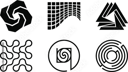 Abstract ai art geometric patterns and organic forms exploring artificial intelligence concepts visually