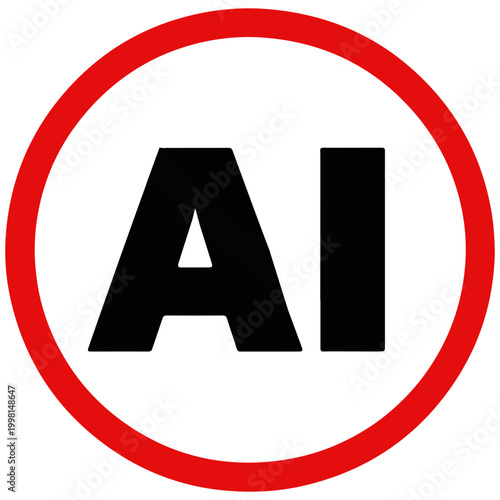 Red circle a i with black letters artificial intelligence