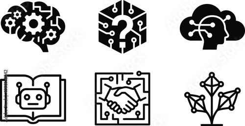 Ai concepts machine learning exploring artificial intelligence neural networks and cognitive computing icons