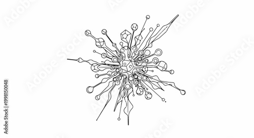 Intricate crystalline ice formation with detailed geometric branches