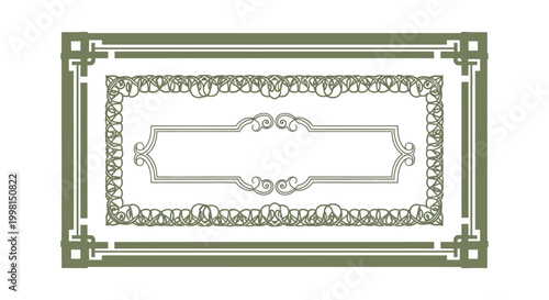 Ornate rectangular decorative frame border.