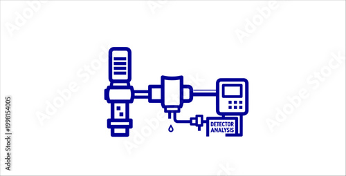 Industrial pipeline monitoring system outline icons set. fluid control, leak detection, pressure valve, sensor analysis, digital meter, oil pipeline, safety equipment, automation