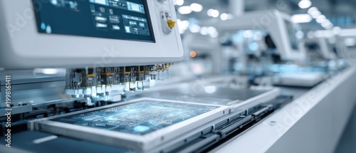 Automated production line manufacturing electronics devices technology