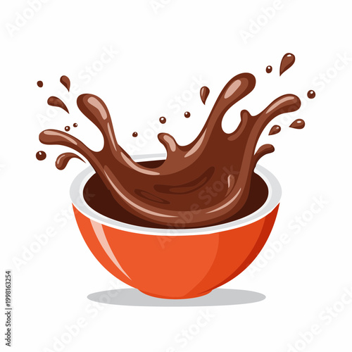 Chocolate Splash in Orange Bowl
