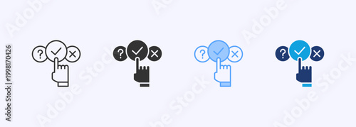 Decision Icon Set Multistyle Various Collection Element For Design