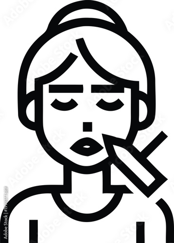 Woman receiving cosmetic injection treatment on her face or lips with a syringe