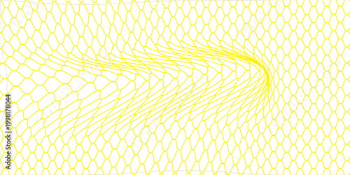 Mesh texture for fishing nets gold color gradient. Seamless pattern for sportswear or soccer goal, volleyball net, basketball hoop. abstract background vector.