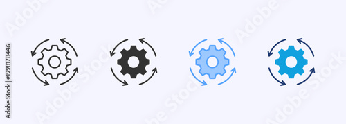 Automation Icon Set Multistyle Various Collection Element For Design