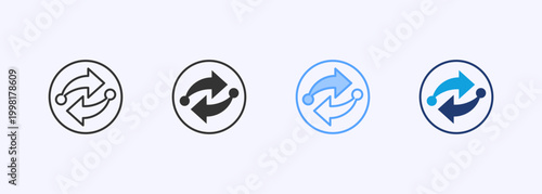 Sync Icon Set Multistyle Various Collection Element For Design