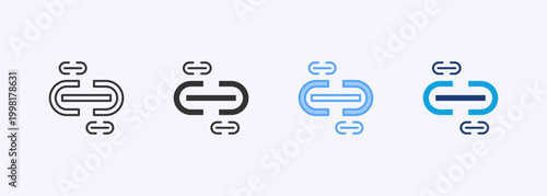 Link Icon Set Multistyle Various Collection Element For Design