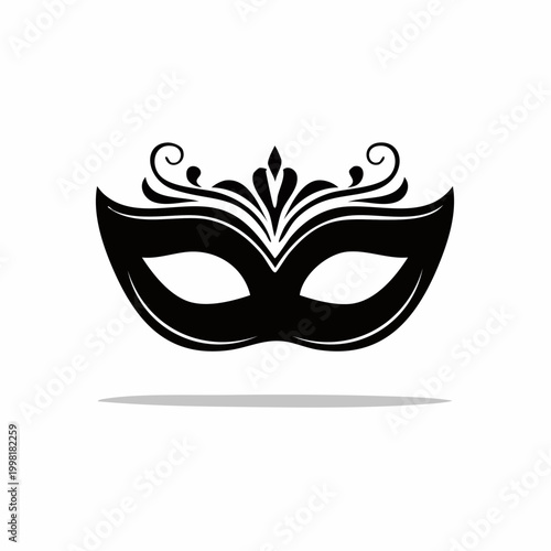 Black Masquerade Mask Icon