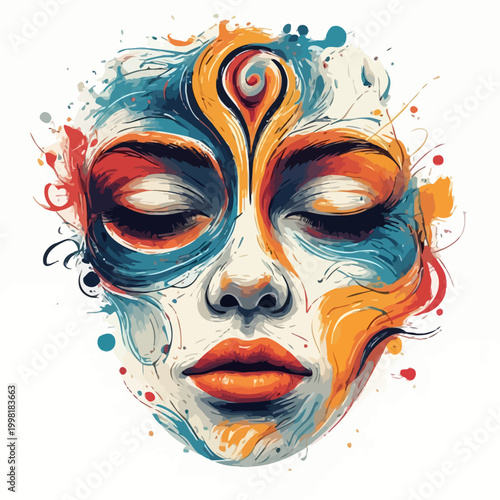 Abstract Woman Face Very Cool Design