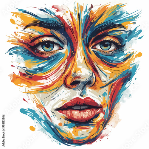 Abstract Woman Face Very Cool Design