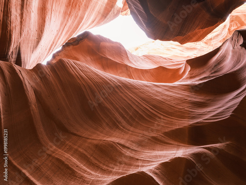 Antelope Canyon Swirling Sandstone Formations and Natural Light