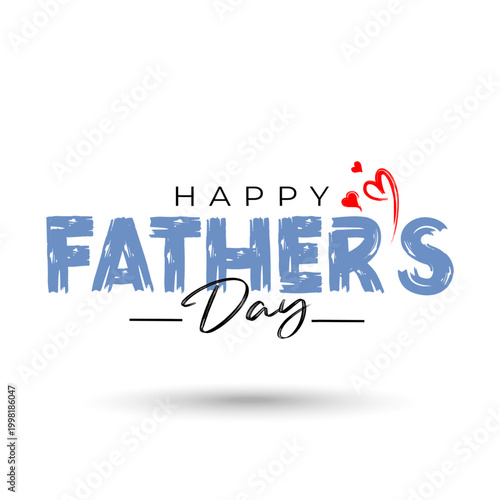 Logo drawing painting for Happy fathers day promotional post.
